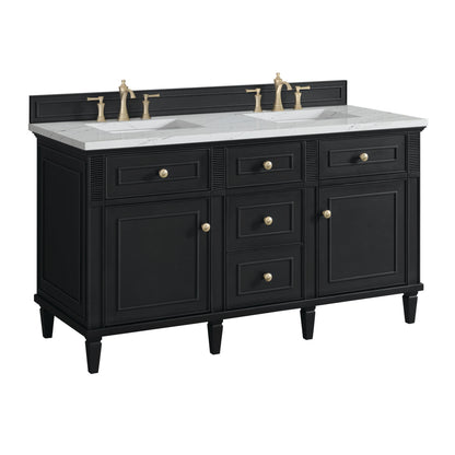 Lorelai 60" Double Vanity, Black Onyx w/ 3 CM Ethereal Noctis Silestone Top w/FreePower Wireless Charger, view 13