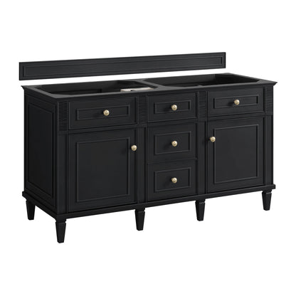 Lorelai 60" Double Vanity, Black Onyx w/ 3 CM Parisien Bleu Silestone Top w/FreePower Wireless Charger, view 5