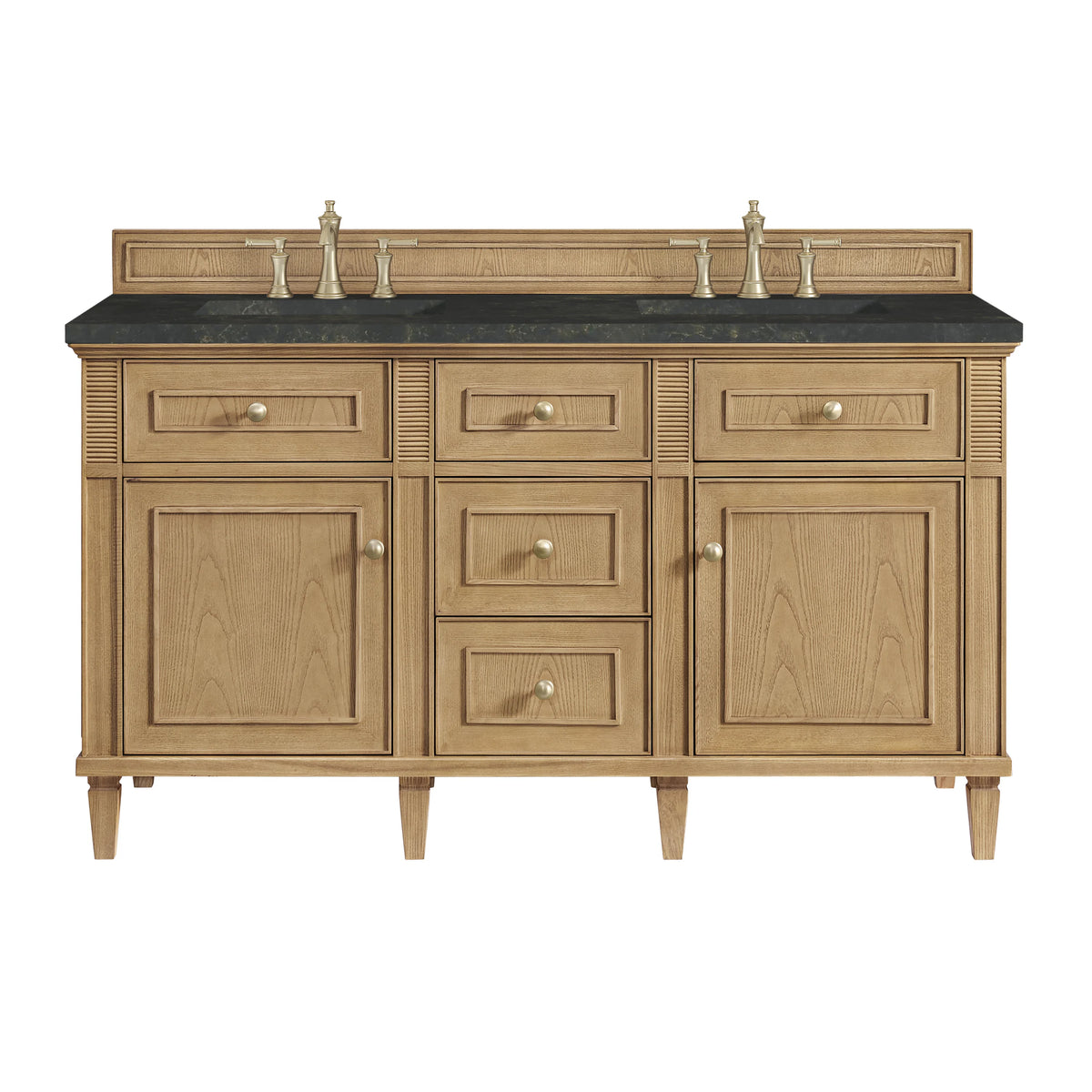 Lorelai 60" Double Vanity, Light Natural Oak, w/ 3 CM Phantome Eclos Top