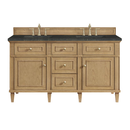 Lorelai 60" Double Vanity, Light Natural Oak, w/ 3 CM Phantome Eclos Top