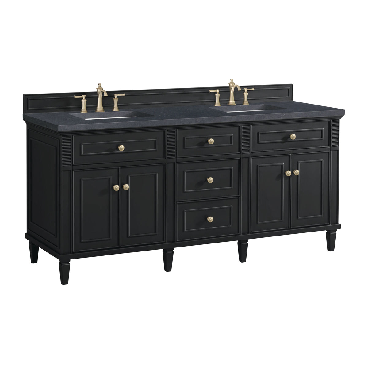 Lorelai 72" Double Vanity, Black Onyx w/ 3 CM Charcoal Soapstone Silestone Top, view 10