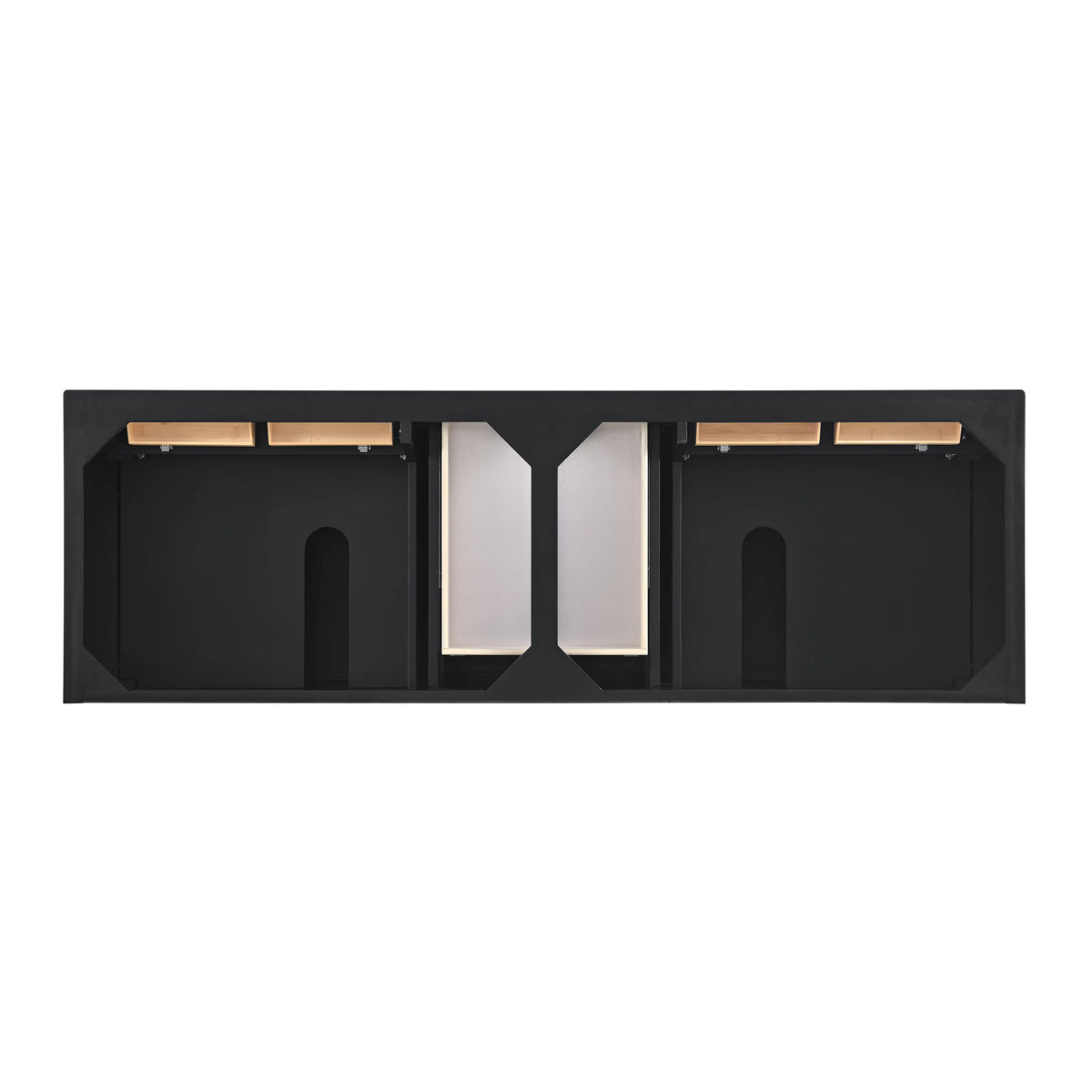 Lorelai 72" Double Vanity, Black Onyx w/ 3 CM Ethereal Noctis Silestone Top, view 6