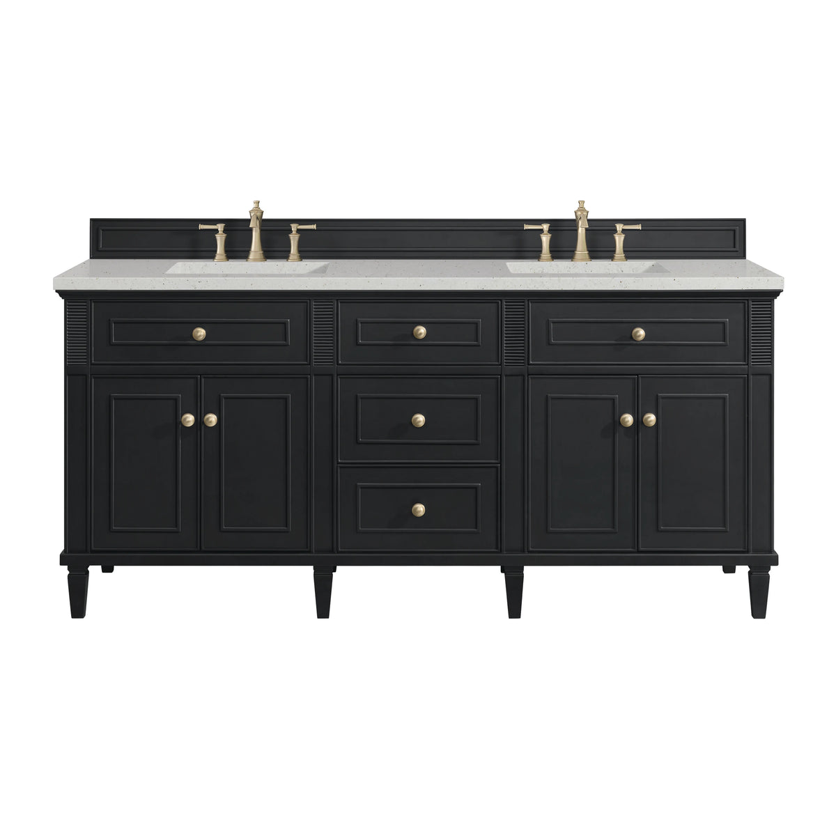 Lorelai 72" Double Vanity, Black Onyx w/ 3 CM Lime Delight Silestone Top