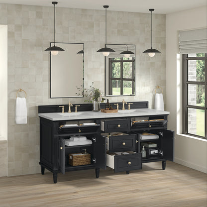 Lorelai 72" Double Vanity, Black Onyx w/ 3 CM Lime Delight Silestone Top, view 5