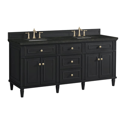Lorelai 72" Double Vanity, Black Onyx, w/ 3 CM Phantome Eclos Top, view 10