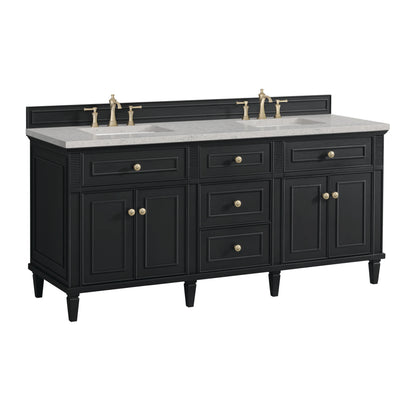 Lorelai 72" Double Vanity, Black Onyx w/ 3 CM Eternal Jasmine Pearl Silestone Top w/FreePower Wireless Charger, view 13