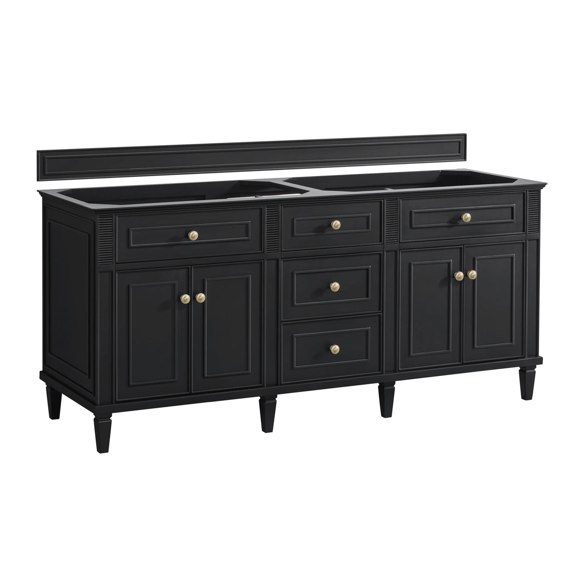 Lorelai 72" Double Vanity, Black Onyx w/ 3 CM Eternal Jasmine Pearl Silestone Top w/FreePower Wireless Charger, view 5