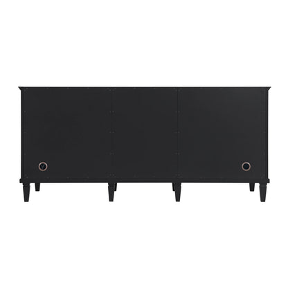 Lorelai 72" Double Vanity, Black Onyx w/ 3 CM Parisien Bleu Silestone Top w/FreePower Wireless Charger, view 12