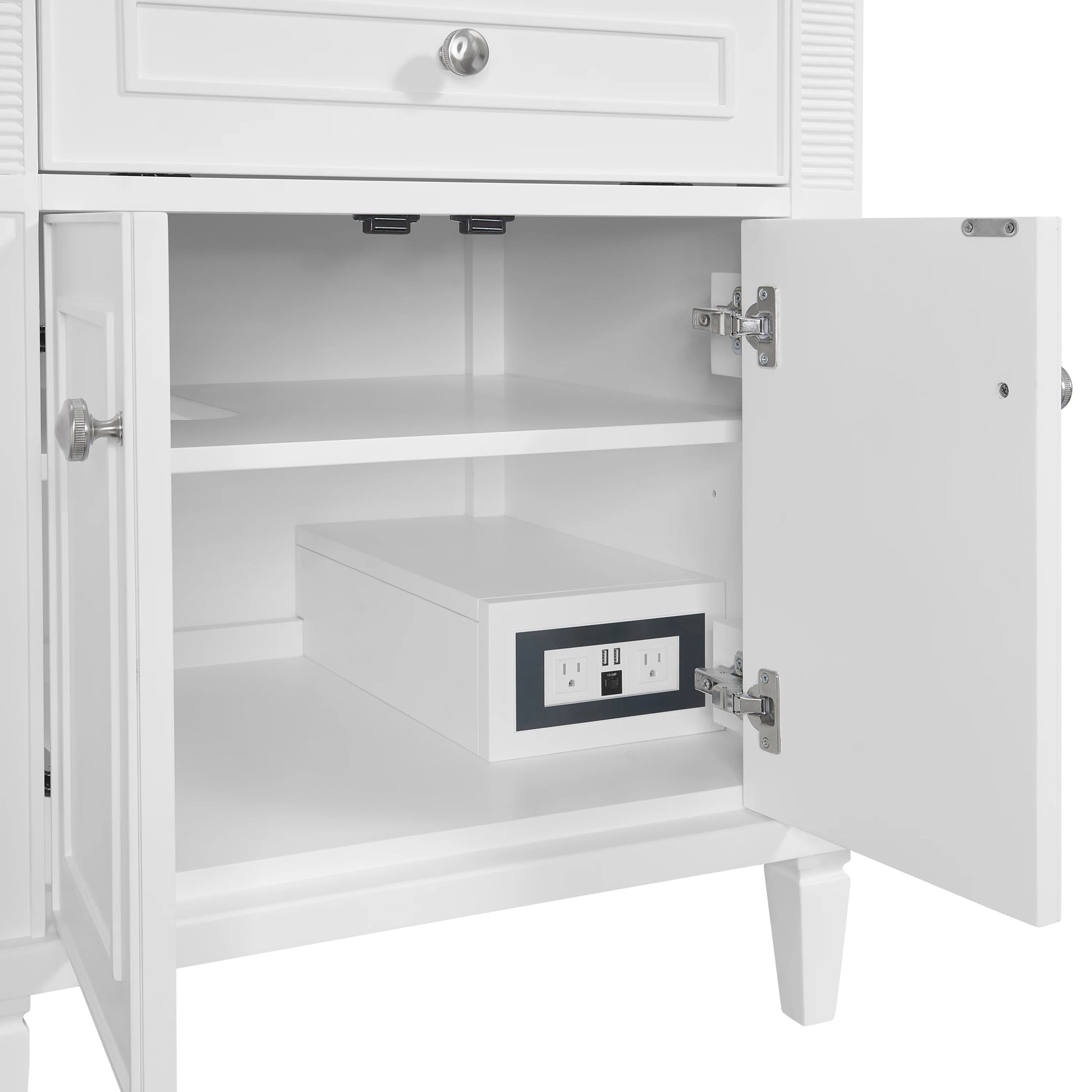 Renovate for Less Atlanta Lorelai 72" Double Vanity, Bright White w/ 3 CM Eternal Marfil Silestone Top, view 12