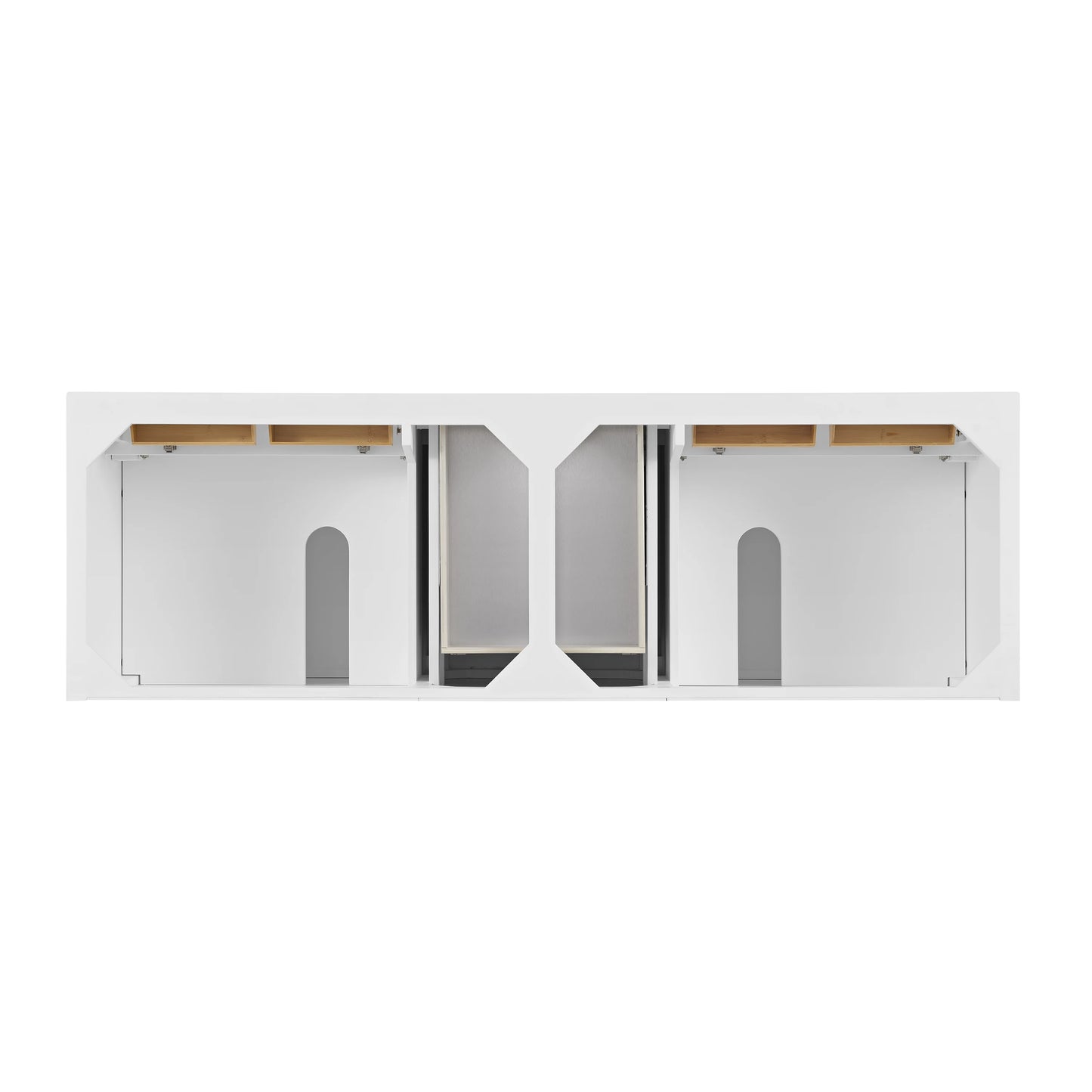 Renovate for Less Atlanta Lorelai 72" Double Vanity, Bright White w/ 3 CM Eternal Marfil Silestone Top, view 6