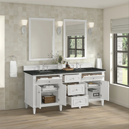 Lorelai 72" Double Vanity, Bright White, w/ 3 CM Phantome Eclos Top, view 5