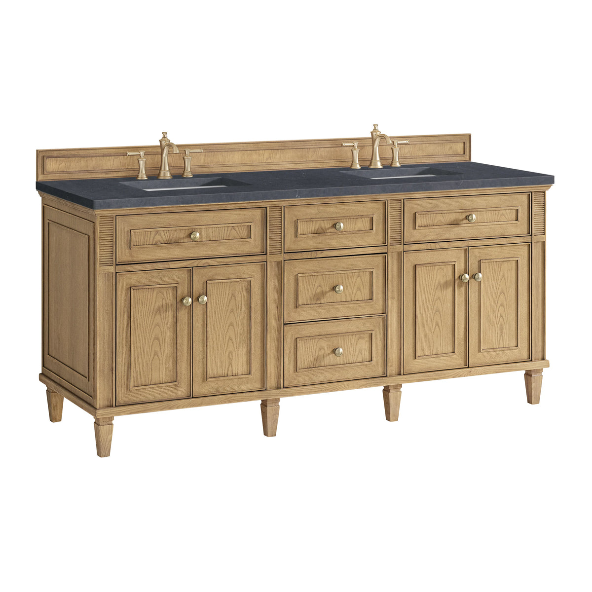 Lorelai 72" Double Vanity, Light Natural Oak w/ 3 CM Charcoal Soapstone Silestone Top, view 10