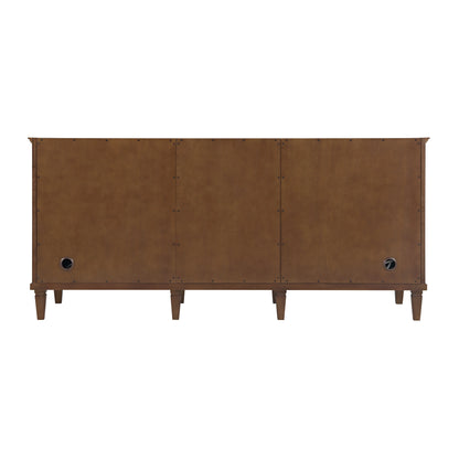 Renovate for Less Atlanta Lorelai 72" Double Vanity, Mid-Century Walnut w/ 3 CM Eternal Marfil Silestone Top, view 9