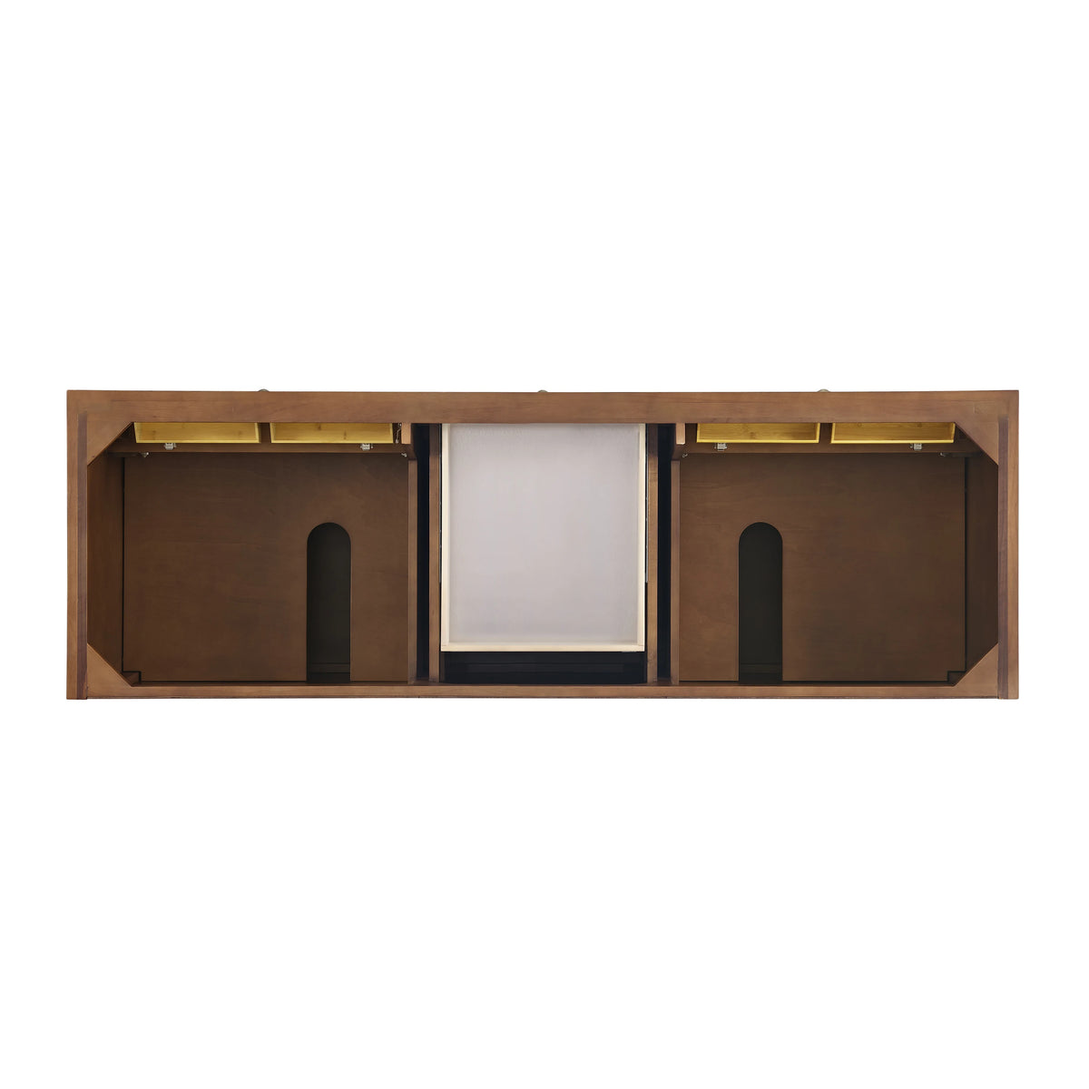 Lorelai 72"Double Vanity, Mid-Century Walnut w/ 3 CM Ethereal Noctis Silestone Top w/FreePower Wireless Charger, view 9