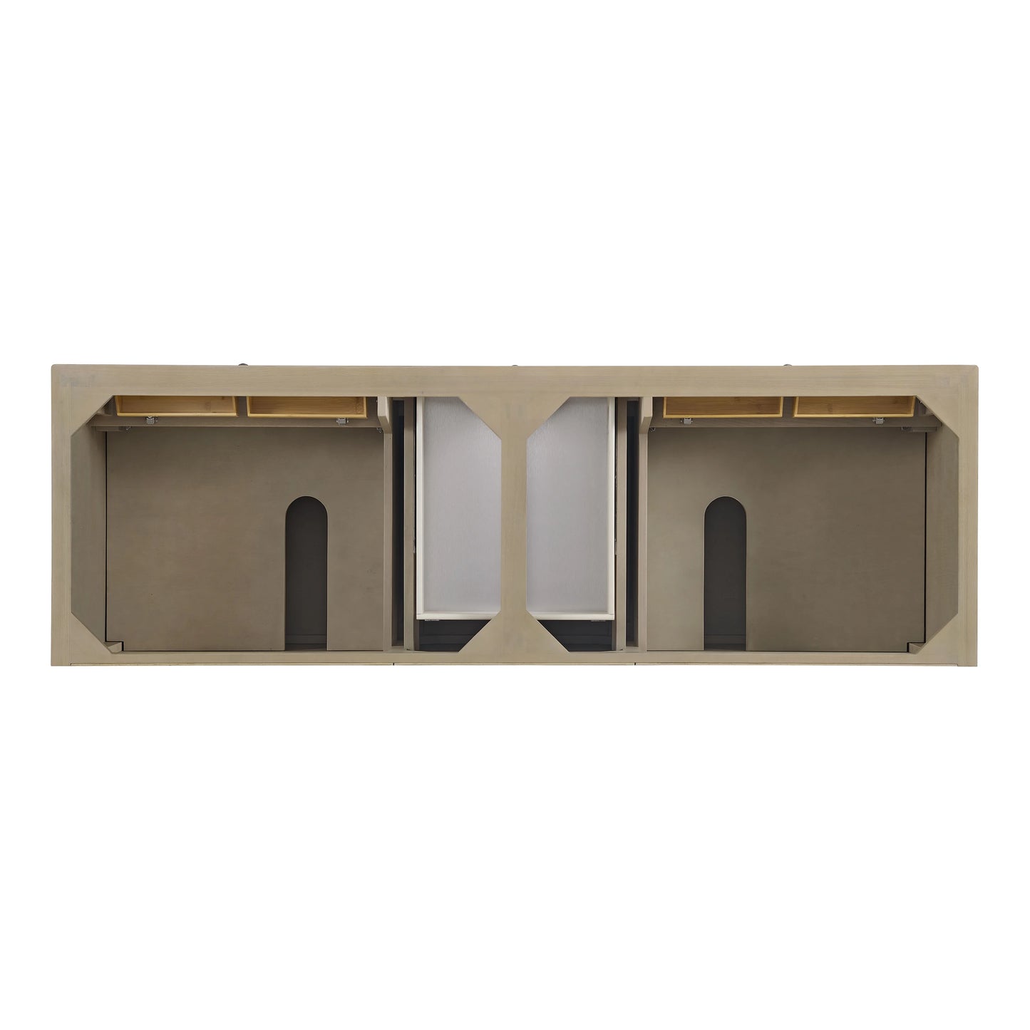 Renovate for Less Atlanta Lorelai 72" Double Vanity, Whitewashed Oak w/ 3 CM Eternal Marfil Silestone Top, view 6