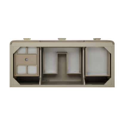 Lucian 48" Single Vanity, Pebble Oak w/ 3 CM Victorian Silver Silestone Top, view 5