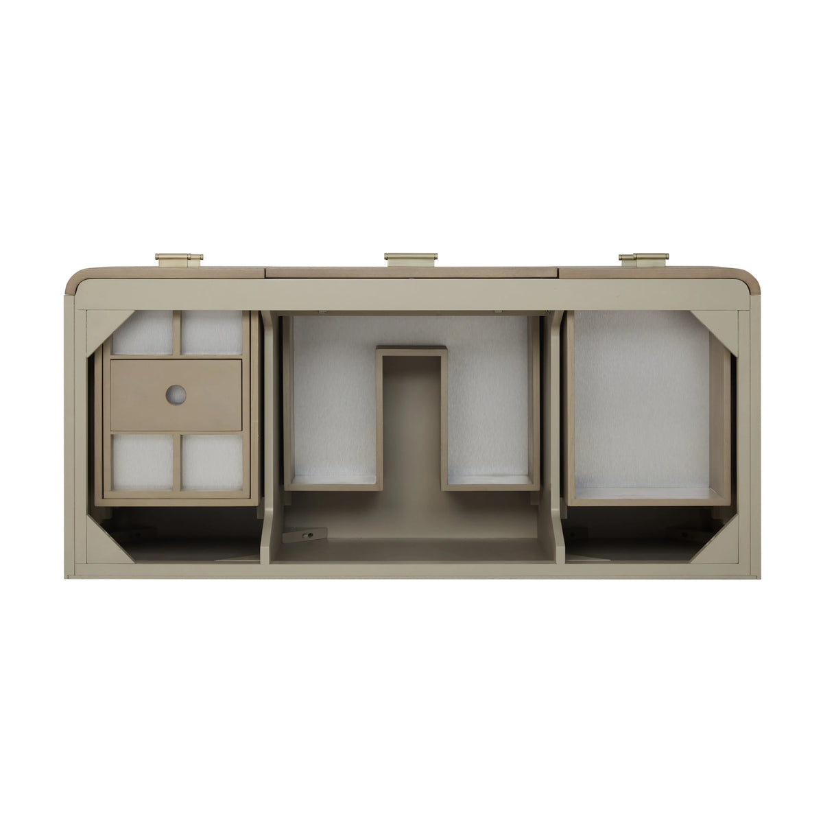 Lucian 48" Single Vanity, Pebble Oak w/ 3 CM White Zeus Silestone Top, view 7