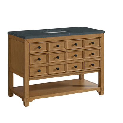 Malibu 48" Single Vanity, Amber Birch w/ 3 CM Charcoal Soapstone Silestone Top, view 10