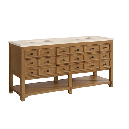 Renovate for Less Atlanta Malibu 72" Double Vanity, Amber Birch w/ 3 CM Eternal Marfil Top, view 10