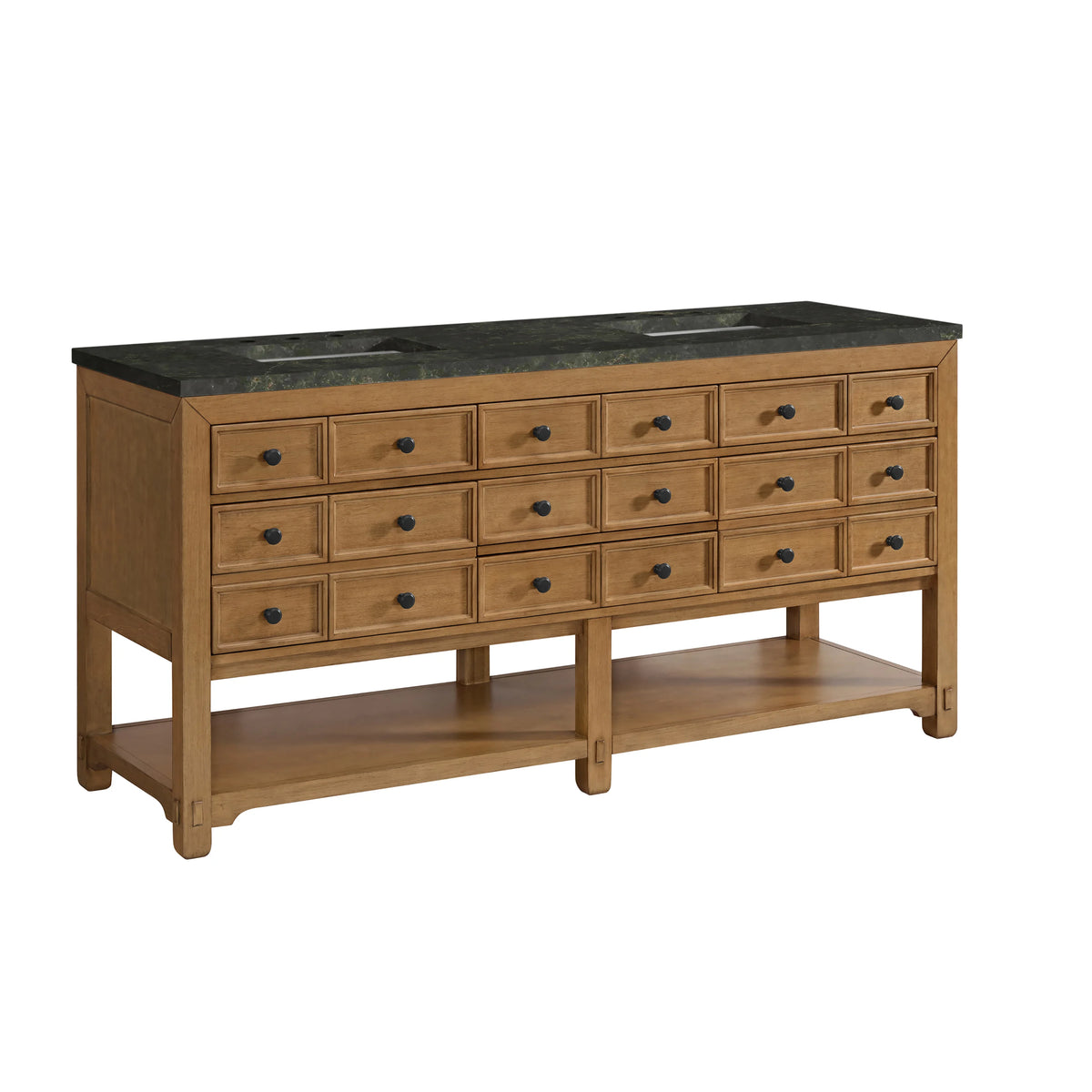 Malibu 72" Double Vanity, Amber Birch, w/ 3 CM Phantome Eclos Top, view 10