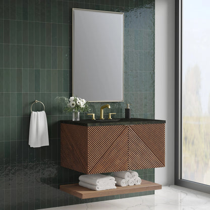Marcello 36" Single Vanity, Chestnut, w/ 3 CM Phantome Eclos Top, view 3