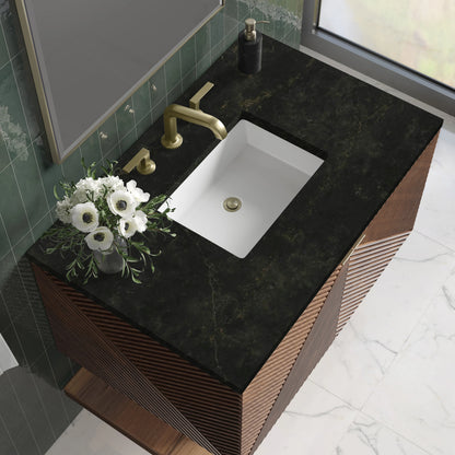 Marcello 36" Single Vanity, Chestnut, w/ 3 CM Phantome Eclos Top, view 4