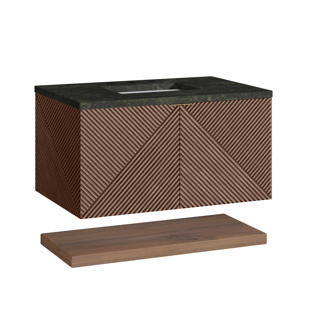 Marcello 36" Single Vanity, Chestnut, w/ 3 CM Phantome Eclos Top, view 5