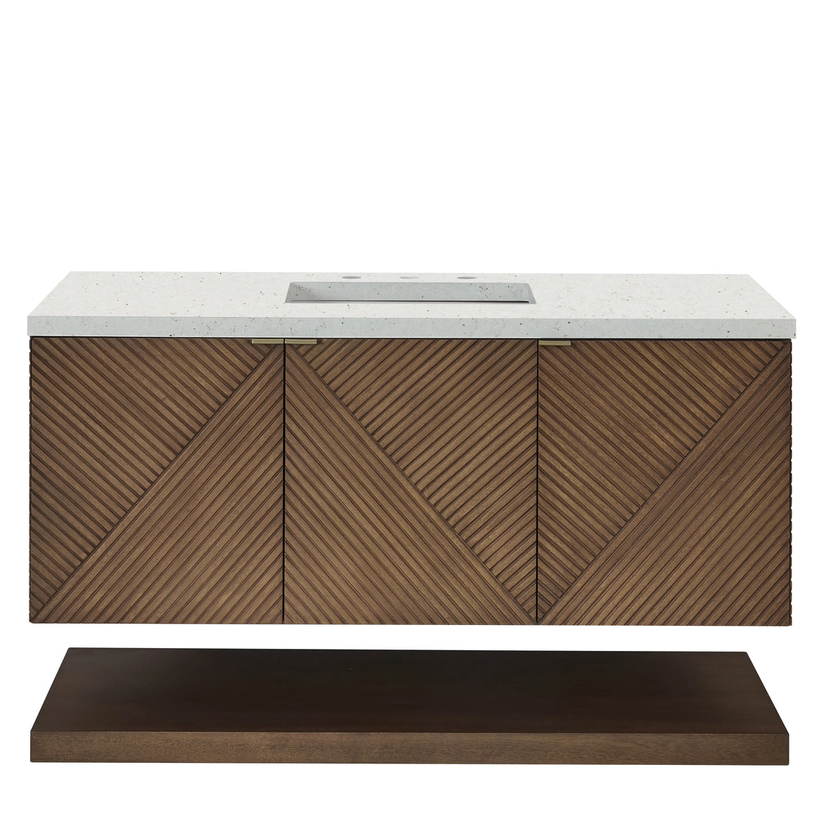 Marcello 48" Single Vanity, Chestnut w/ 3 CM Lime Delight Silestone Top