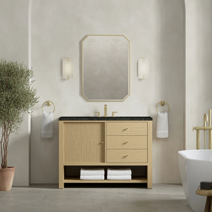 Marigot 48" Single Vanity, Sunwashed Oak, w/ 3 CM Phantome Eclos Top, view 3
