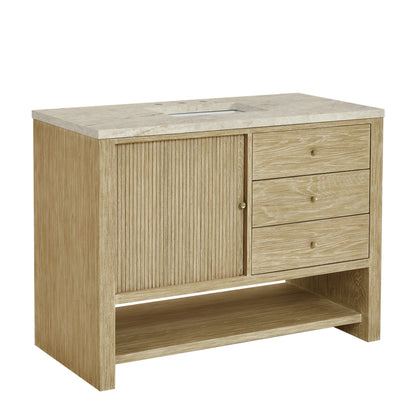 Marigot 48" Single Vanity, Sunwashed Oak, w/ 3 CM Tajnar Eclos Top w/FreePower Wireless Charger, view 14