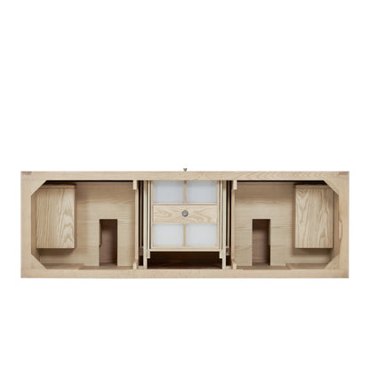 Renovate for Less Atlanta Marigot 72" Double Vanity, Sunwashed Oak w/ 3 CM Eternal Marfil Silestone Top, view 6
