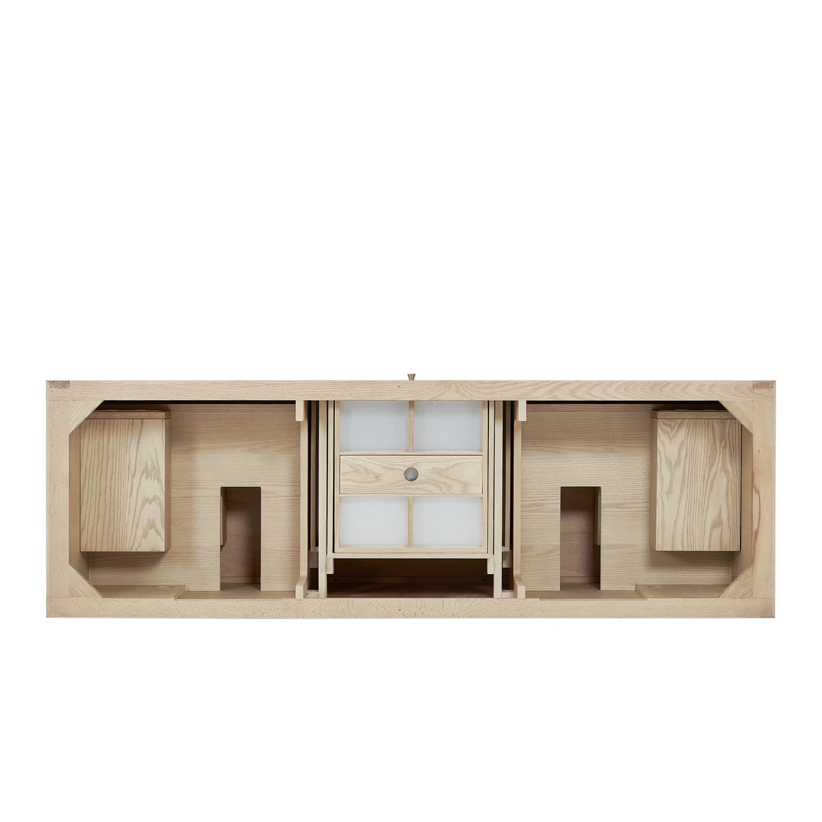 Marigot 72" Double Vanity, Sunwashed Oak w/ 3 CM Eternal Jasmine Pearl Silestone Top w/ FreePower Wireless Char, view 8
