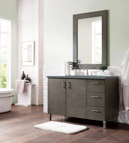 Renovate for Less Atlanta Metropolitan 48" Single Vanity, Silver Oak w/ 3 CM Cala Blue Silestone Top, view 3
