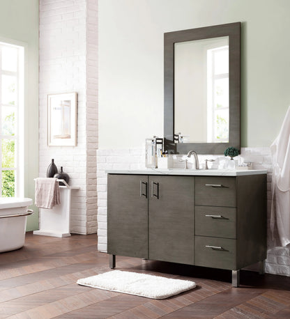 Renovate for Less Atlanta Metropolitan 48" Single Vanity, Silver Oak w/ 3 CM Ethereal Noctis Silestone Top, view 3