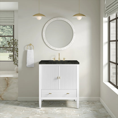 Myrrin 30" Single Vanity, Bright White w/ 3 CM Phantome Eclos Top, view 5