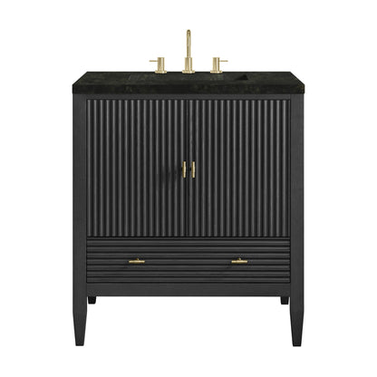 Myrrin 30" Single Vanity, Carbon Oak w/ 3 CM Phantome Eclos Top