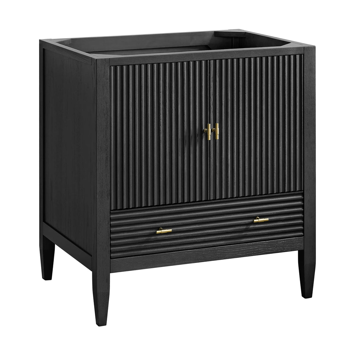Myrrin 30" Single Vanity, Carbon Oak w/ 3 CM Phantome Eclos Top, view 3