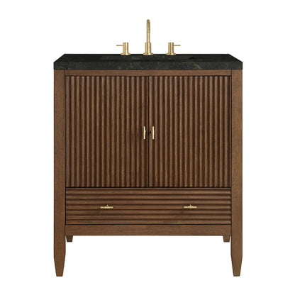 Myrrin 30" Single Vanity, Mid-Century Walnut w/ 3 CM Phantome Eclos Top