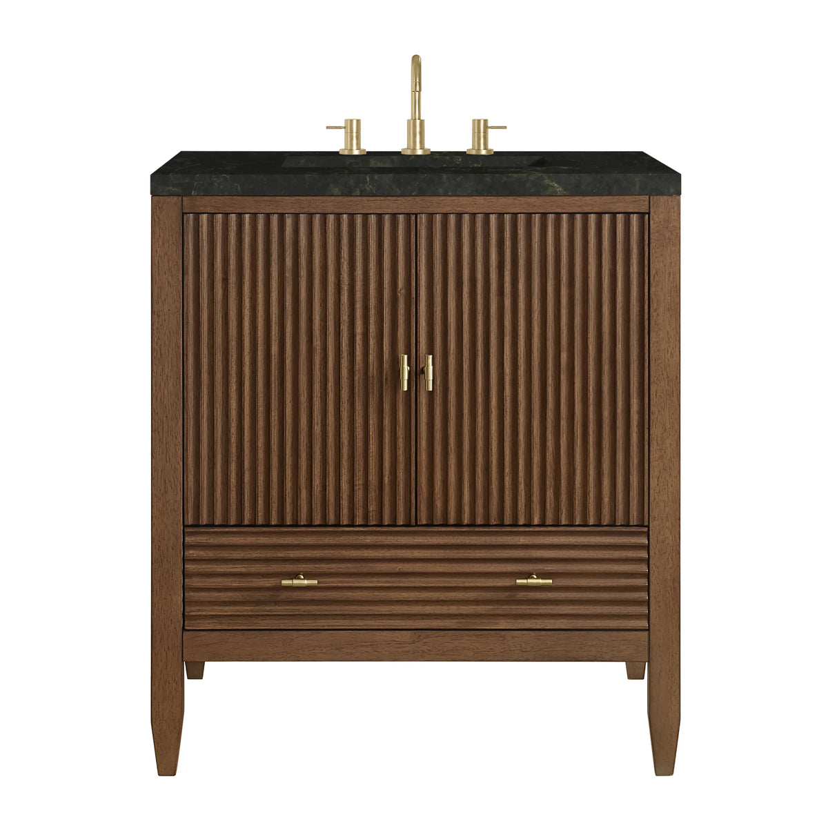 Myrrin 30" Single Vanity, Mid-Century Walnut w/ 3 CM Phantome Eclos Top, view 2