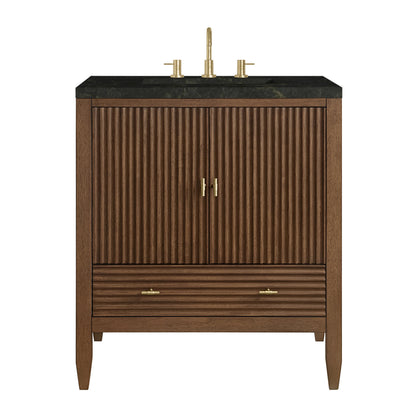 Myrrin 30" Single Vanity, Mid-Century Walnut w/ 3 CM Phantome Eclos Top, view 2