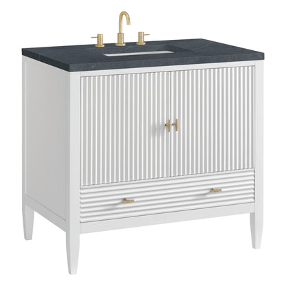Myrrin 36" Vanity, Bright White w/ 3 CM Charcoal Soapstone Silestone Top, view 10