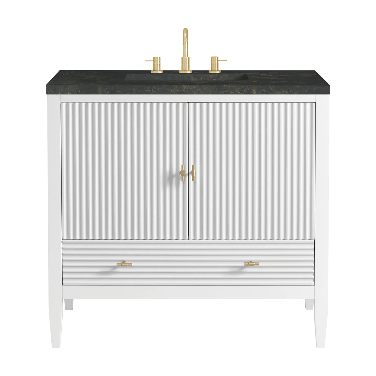 Myrrin 36" Vanity, Bright White, w/ 3 CM Phantome Eclos Top