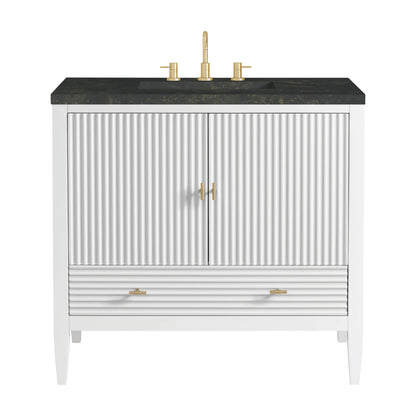 Myrrin 36" Vanity, Bright White, w/ 3 CM Phantome Eclos Top