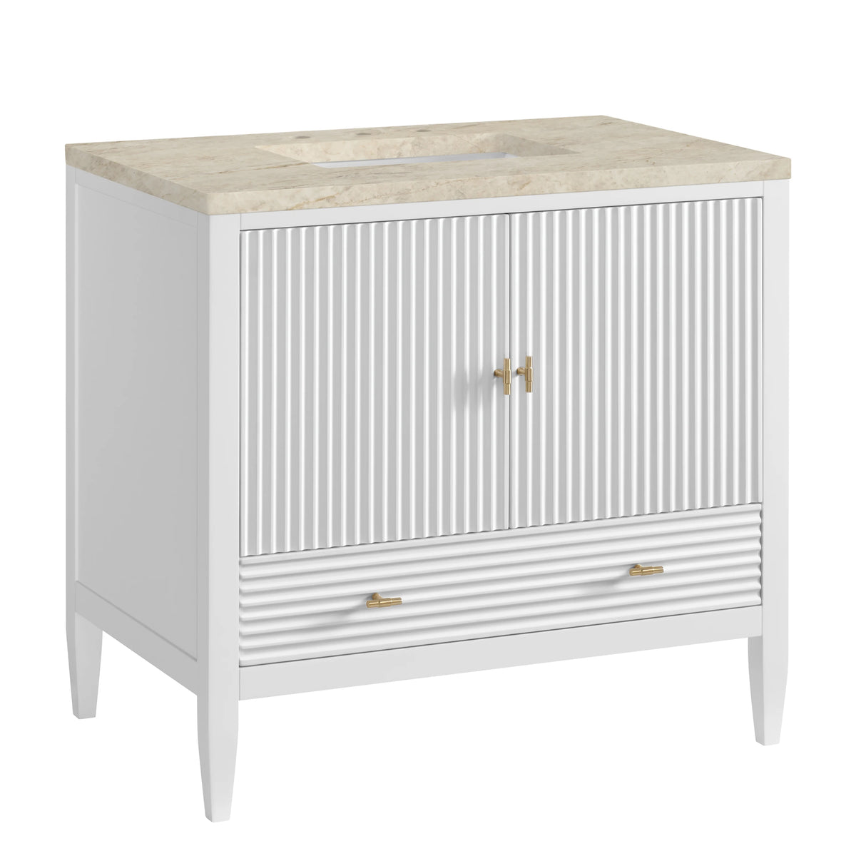 Myrrin 36" Vanity, Bright White, w/ 3 CM Tajnar Eclos Top, view 10