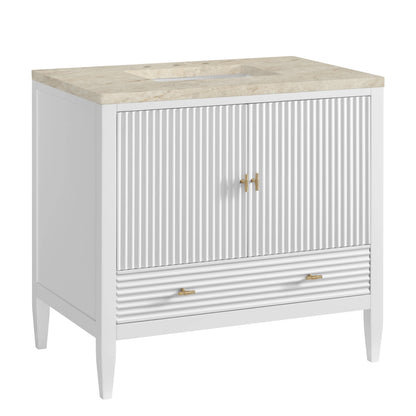 Myrrin 36" Vanity, Bright White, w/ 3 CM Tajnar Eclos Top, view 10