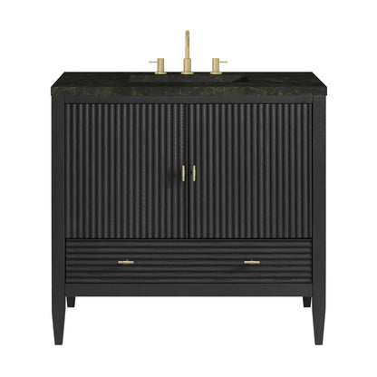 Myrrin 36" Vanity, Carbon Oak, w/ 3 CM Phantome Eclos Top