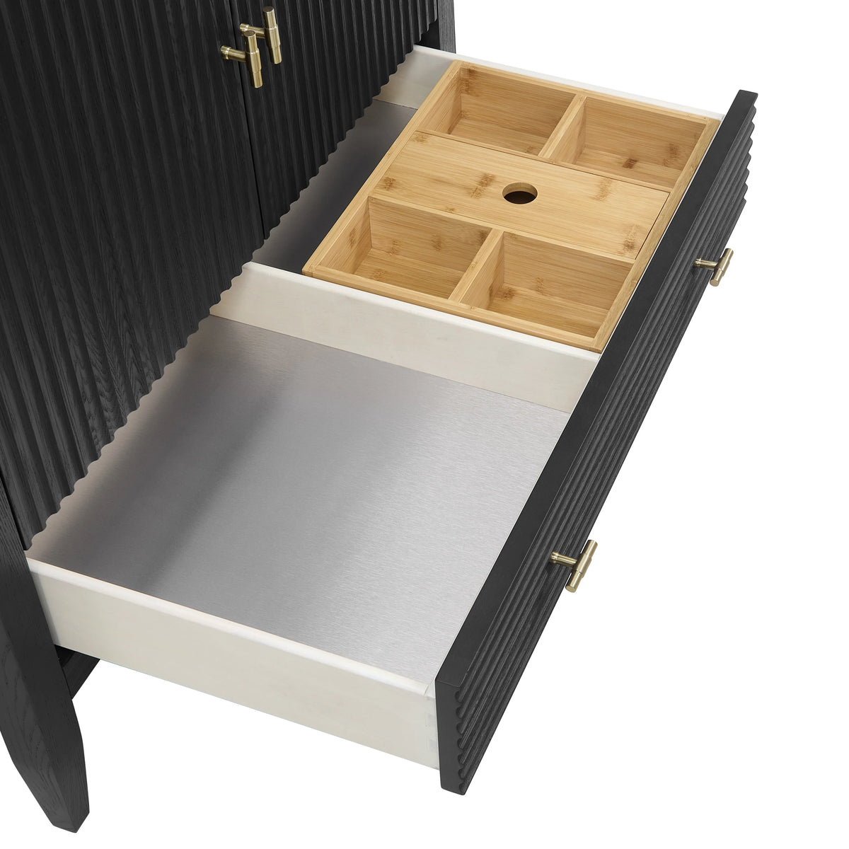 Myrrin 36" Vanity, Carbon Oak, w/ 3 CM Phantome Eclos Top, view 13