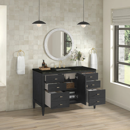 Myrrin 48" Single Vanity, Carbon Oak, w/ 3 CM Phantome Eclos Top, view 5
