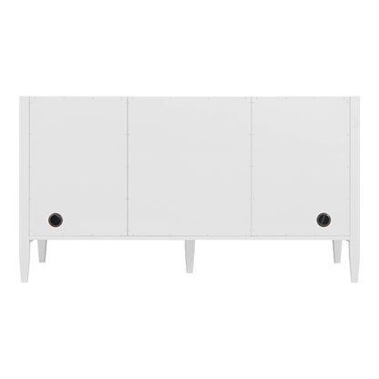 Myrrin 60" Double Vanity, Bright White, w/ 3 CM Siberian Silestone Top, view 9