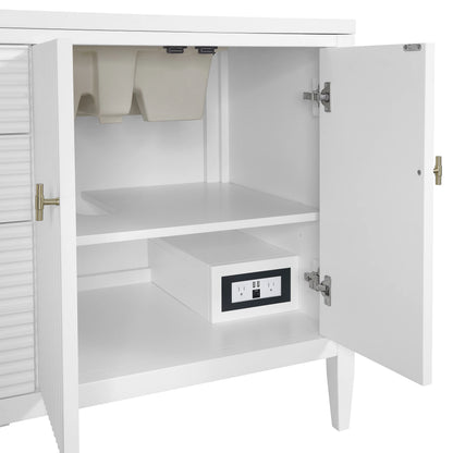 Renovate for Less Atlanta Myrrin 72" Double Vanity, Bright White w/ 3 CM Eternal Marfil Silestone Top, view 12